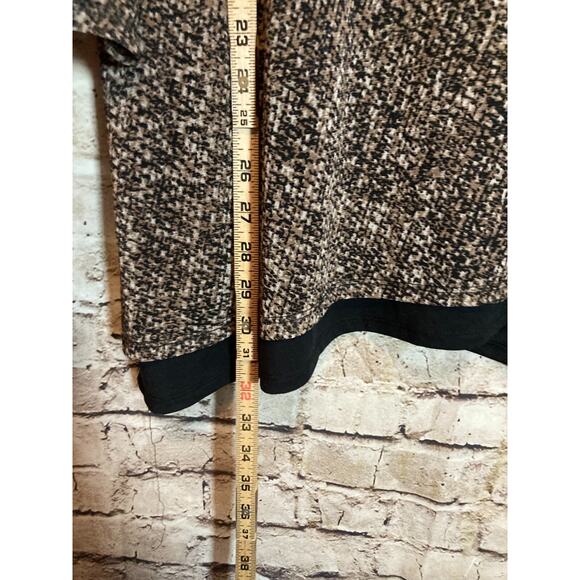 Catherines Top Womens 3X Brown Speckled Asymmetric Hem Mesh Stretch Layered Plus - Picture 9 of 13